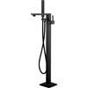 OGOMONDO Finitura- Canna di Fucile, CONFEZIONE 1 *** Miscelatore a pavimento per vasca freestanding black calcutta in ottone