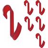 Pika shop 6 pz appendino per termoarredo tubo orizzontale modello hook rosso