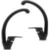 OGOMONDO Set 2 pezzi miscelatore ottone nero lavello cucina oslo erogazione orientabile