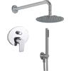 Ogomondo kit doccia tondo 1 completo di soffione doccetta e miscelatore con deviatore italia