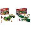 LEGO NINJAGO Giocattolo Auto da Corsa a Ritorno di Lloyd + Figura Drago Verde della Foresta di Lloyd Gioco Immaginativo per Fan di Dragons Rising 71828 + 71829