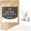 Waxcanpy Cera di soia per candele, cera per candele di prima qualità 1kg di Waxcanpy, cera per candele fai da te, cera di soia organica 100% naturale per candele