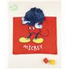 Prénatal Poncho mare rosso bimbo disney topolino