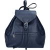 Bottega Carele Zaino Donna in vera pelle made in Italy BC733 (Blu)