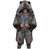 Jimmackey Uomo Jimmackey Invernale da Uomo Cappotto in Pelliccia Sintetica Leopardata Caldo Classico Felpe Elegante Caldo Giubbini Manica Lunga Camicia Maglia Autunno Inverno Abbigliamento Giacche Impermeabili