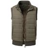KTWOLEN Uomo Giubbotti Invernale in Pile Giacca Senza Maniche Leggero Gilet Imbottito Smanicato Antivento Gilet in Pile con Zip, Cachi, XL