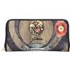 Gattinoni Portafoglio donna Gattinoni Planetarium Linea Maya Classico Nero portafoglio con zip Grande in tessuto nylon Wallet Portamonete Portacarte di credito