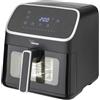 BIMAR Friggitrice ad aria FR70, Friggitrice ad aria 7 litri, digitale con 9 programmi di cottura, Timer 60 min spegnimento automatico, 80°-200°C, con finestra di controllo cottura