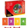Idena 7408881 - Set di gioco con 4 sacchi gonfiabili, incluso il nastro per l'inizio e la fine, ideale per feste e festival sportivi
