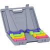 HOMCOM Manubri Pesi, Set Manubri Palestra da 10kg con Valigetta 4 Paia di Manubri Colorati (2x0.5kg, 2x1kg, 2x1.5kg, 2x2kg)|Aosom