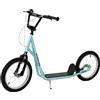 HOMCOM Scooter Monopattino manubrio regolabile pneumatico gonfiabile a doppio freno per 5+ anni in acciaio lega di alluminio celeste|Aosom