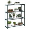 Outsunny Scaffale Porta Piante a 4 Livelli da Esterno e Interno in Acciaio, 89x28x107cm, Verde