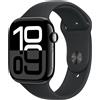APPLE WATCH SERIES 10 GPS 46MM JET BLACK ALUM. BLACK SPORT BAND M/L