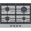 Siemens Piano Cottura 4 Fuochi a Gas Larghezza 60 cm (1 Bruciatore Wok) in Acciaio Inox colore Inox/Nero - EC6A5HI90