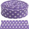 Aerzetix - C73181 - Nastro sbieco Decorativo 4.5 Metri x 20mm - in Poliestere 35% e Cotone 65% - Colore lillà con Punti Bianchi