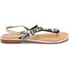 BALI BALI SANDALO BEAD INFRADITO ARGETO IN PELLE CON PERLINE IKAT