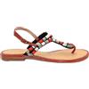BALI BALI SANDALO BEAD INFRADITO ROSSO IN PELLE CON PERLINE IKAT
