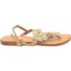 BALI BALI SANDALO SEA INFRADITO IN PELLE CON APPLICAZIONI DI CONCHIGLIE E PERLINE BEIGE E BIANCO