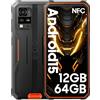 Blackview BV4800 SE Android 15 Rugged Smartphone 12GB+64GB 90Hz Cellulari IP68