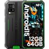 Blackview BV4800 SE Android 15 Rugged Smartphone 12GB+64GB 90Hz Cellulari IP68