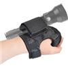 Uadme Porta Torcia Subacquea, Guanto Porta Torcia Sub, Supporto per Torcia Subacquea, per Immersioni Snorkeling Nuoto, Cinturino da Polso Regolabile, Nero