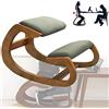 SKORDO Sedia ergonomica in ginocchio Sgabello in legno, Sedia a dondolo per ufficio Sedia da scrivania, Sedia da scrivania con cuscino per ginocchio, Sedia ergonomica professionale in ginocchio