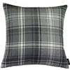 McAlister Textiles Angus Tartan Cuscino Cover, Poliestere, Grigio Carbone, 43 cm