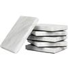 Radicaln Set di 6 sottobicchieri in marmo bianco fatti a mano da 3,5 pollici, tazza da caffè, tazza da caffè, set di sottobicchieri quadrati per cucina