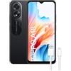 OPPO A18 Smartphone Libero, 4GB+128GB, Schermo HD+LCD 6.6, Fotocamera 8+2+5MP, Android, Batteria 5000mAh, Ricarica 10W - Nero
