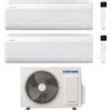 Samsung Climatizzatore Dual Split Windfree Elite S2 7+7 BTU con AJ080TXJ4KG/EU Inverter R-32 Wi-Fi Classe A++ ,
