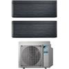 Daikin - Condizionatore Daikin dual split Stylish Total Black con inverter da 9000+12000 btu WiFi A+++ R32 2MXM40A