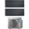 Daikin - Condizionatore Daikin Stylish Blackwood Dual Split Inverter 5+12 5000+12000 Btu WiFi A+++ R32 2MXM40N