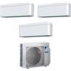 Daikin - Condizionatore trial split con inverter 7000+7000+12000 Daikin Stylish White WiFi R32 in A+++ 3MXM52A