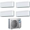 Daikin - Climatizzatore quadri split Daikin Stylish white 9000+9000+9000+9000 con inverter WiFi R32 in A+++ 4MXM80N