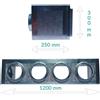 Generico - Plenum in Poliuretano Espanso a 4 uscite di diametro 150 mm