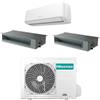 Hisense - Climatizzatore Hi comfort canalizzato con inverter Hisense trial split 9000+9000+12000 btu A++ 3AMW62U4RJC in R32
