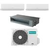 Hisense - Condizionatore Hisense Ecosense e canalizzato trial split 9000+12000+18000 Btu inverter R32 A++ 5AMW105U4RQC