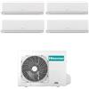 Hisense - Climatizzatore Inverter Hisense Ecosense Wi-fi Quadri Split 9000+9000+9000+9000 Btu 4AMW81U4RJC R-32 A++