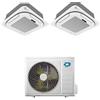 Diloc - Condizionatore a cassetta 4 vie dual split 9000+12000 Btu Diloc Over A++ D.OVER218 inverter R32