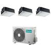 Hisense - Condizionatore con inverter a cassetta 4 Vie Hisense trial split 9000+9000+12000 Btu in A++ con R32 3AMW52U4RJC