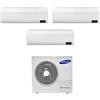 Climatizzatore Samsung WindFree Elite wifi trial split 7000+9000+12000 btu inverter A+++ in R32 AJ052TXJ3KG