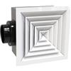 Tecnosystemi - Tecnosystemi DQAP diffusore quadrato quattro vie in alluminio verniciato bianco completo di serranda e plenum ribassato