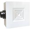 Tecnosystemi - Tecnosystemi DQBP diffusore per condizionatore quadrato 4 vie in alluminio verniciato bianco con serranda e plenum ribassato