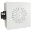 Tecnosystemi - Tecnosystemi DEAP diffusore quadrato elicoidale 24/36 feritoie in metallo verniciato bianco completo di serranda e plenum