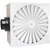 Tecnosystemi - Tecnosystemi DEB diffusore quadrato elicoidale 24 feritoie in metallo verniciato bianco completo di serranda e plenum ribassato