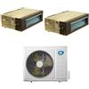 Diloc - Condizionatore canalizzato dual split 9000+12000 Btu Diloc Over A++ D.OVER218 R32 inverter