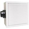 Tecnosystemi - Tecnosystemi Griglia di ripresa ad alette fisse inclinate di 45° in alluminio verniciato bianco completa di plenum