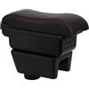 OYHCM Bracciolo Compatible with Seat Ibiza 6j Ibiza Bracciolo Console Centrale Braccioli Poggiabraccio Braccio Vano Portaoggetti Doppio Spazio di Archiviazione Nero
