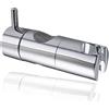 DIKER Staffa Supporto Doccia, Asta Soffione Doccetta, Regolabile Doccetta Scorrevole ABS Cromo Accessori Bagno Diametro (22mm, Argento)