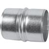 Vent Systems Connettore per condotto in acciaio zincato da 80 mm, prolunga rotonda per condotto di ventilazione, accoppiatore di sfiato in metallo, connettore per tubo zincato